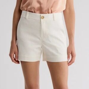Vince Casual Linen Blend Shorts in Off White Size 2